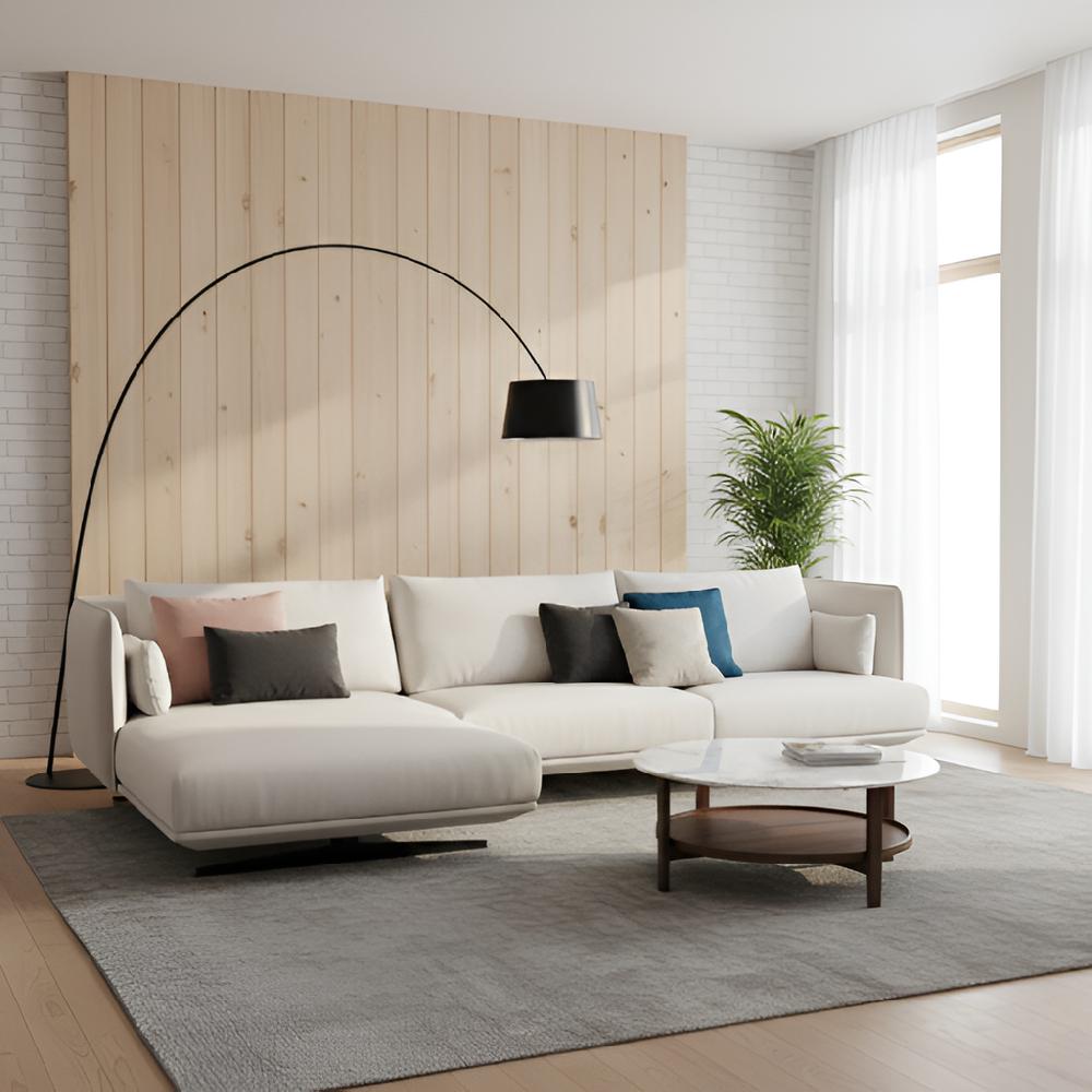 lixra L-Shaped Fabric Sectional Sofa Set