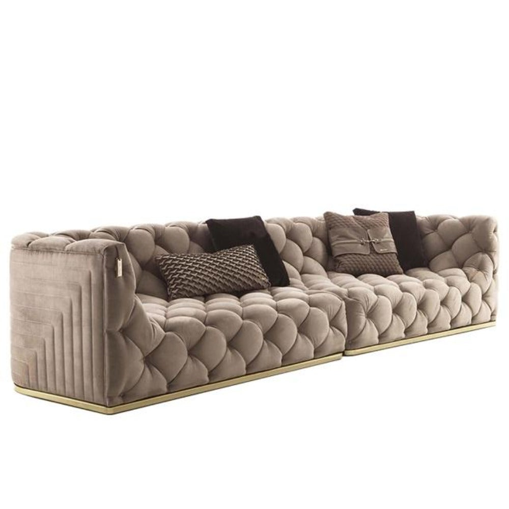 Lixra Large Spacious Chesterfield Fabric Sofa