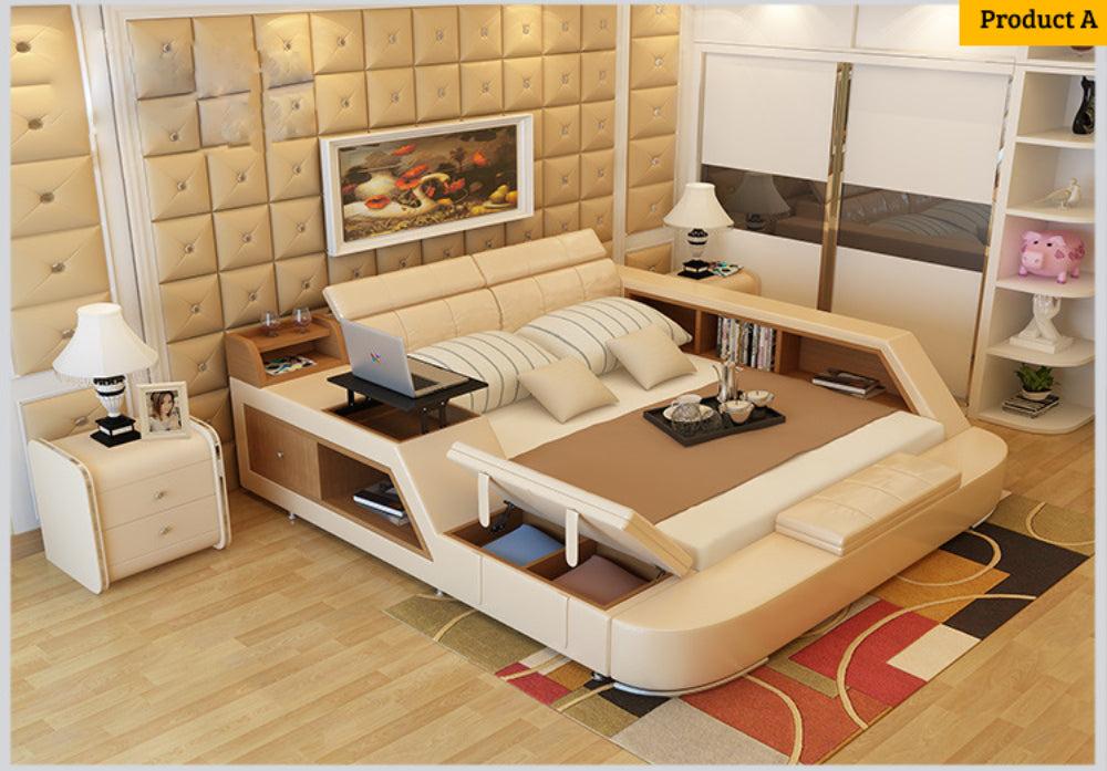 Lixra Lavish Design Magnificent Cozy Leather Bed