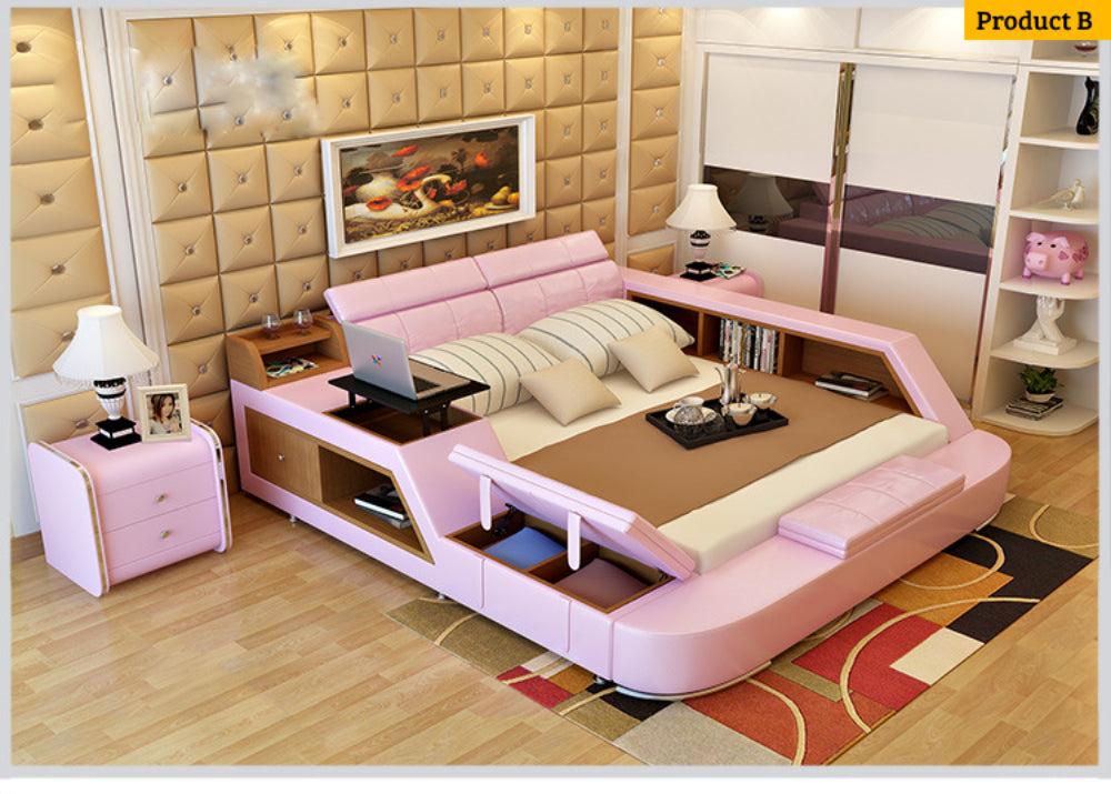 Lixra Lavish Design Magnificent Cozy Leather Bed