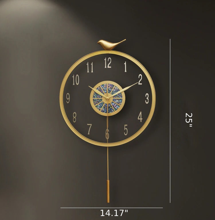 Lixra Lavish Design Metallic Circular Wall-Clock