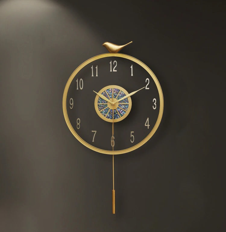 lixra Lavish Design Metallic Circular Wall-Clock