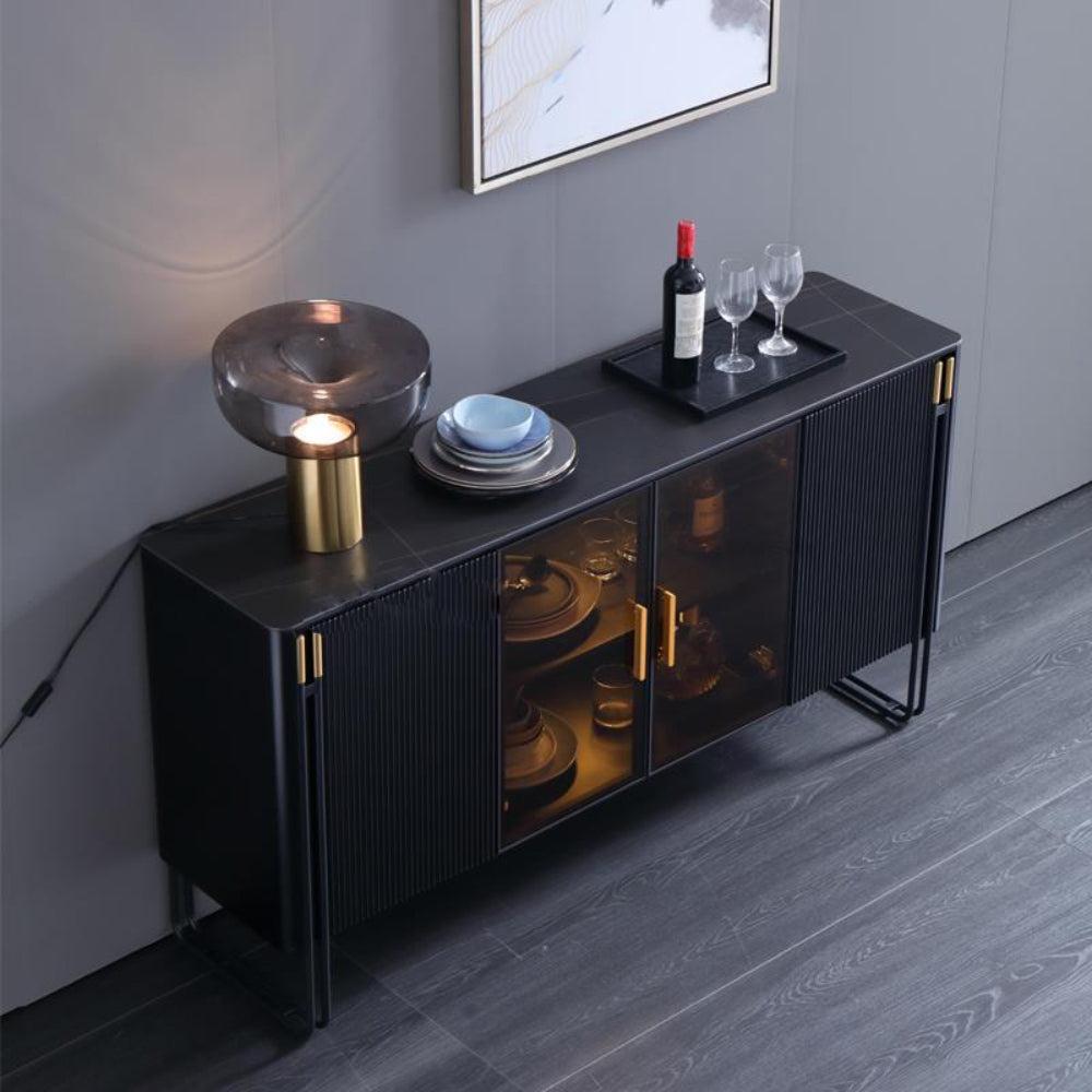 Lixra Lavishing Marble-Top Modern Buffet Table
