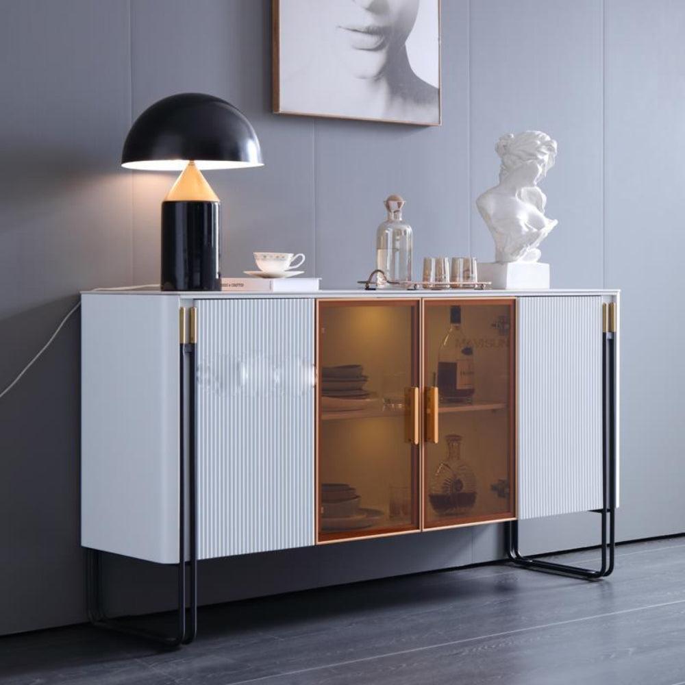 lixra Lavishing Marble-Top Modern Buffet Table