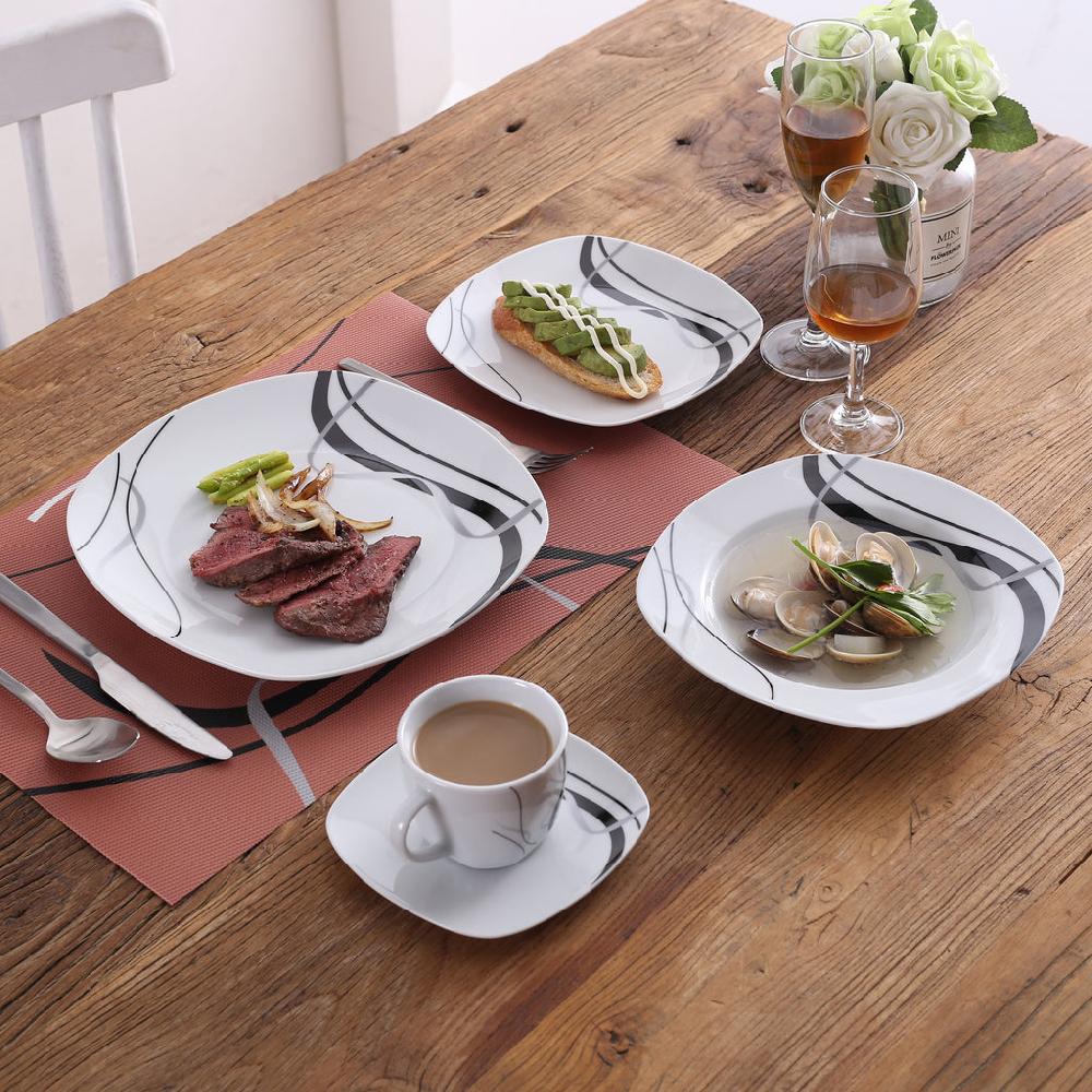 Lixra Leaf Design Porcelain Dinnerware Set