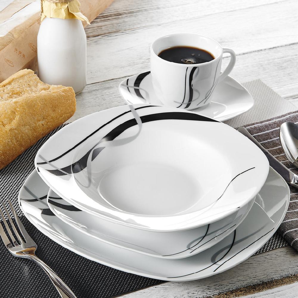 Lixra Leaf Design Porcelain Dinnerware Set