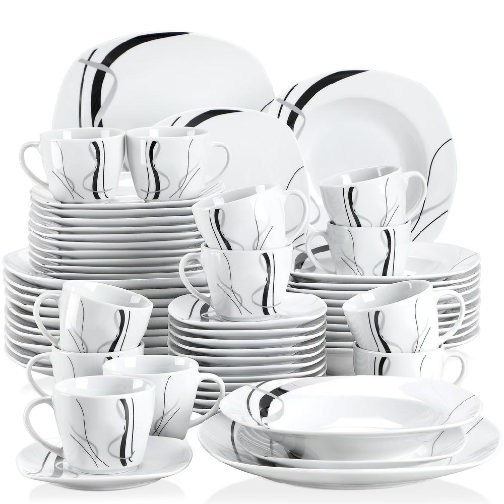 lixra Leaf Design Porcelain Dinnerware Set