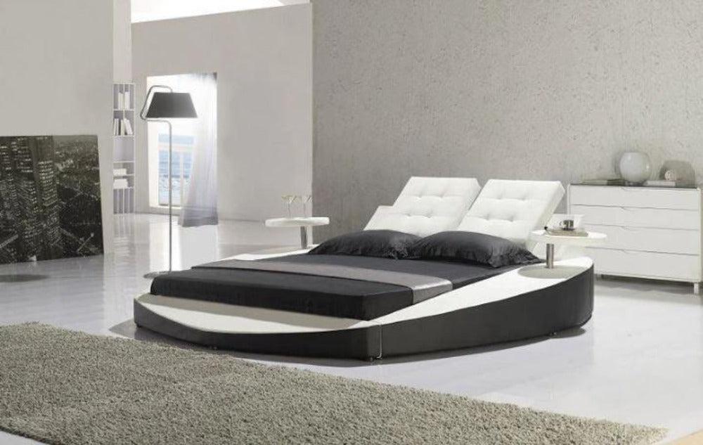 Lixra Leather Multifunctional Modern Round Bed