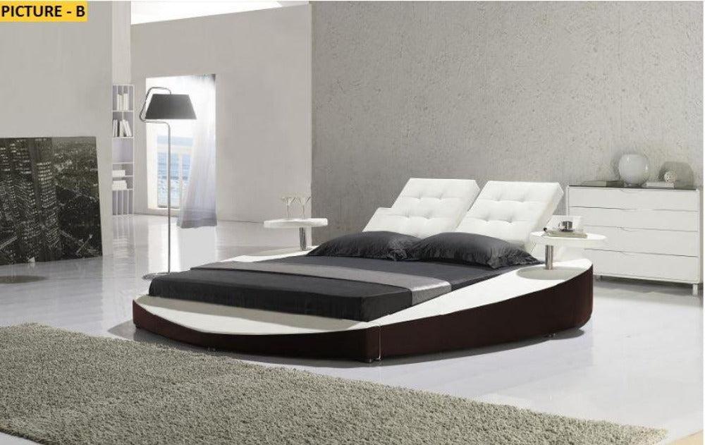 Lixra Leather Multifunctional Modern Round Bed
