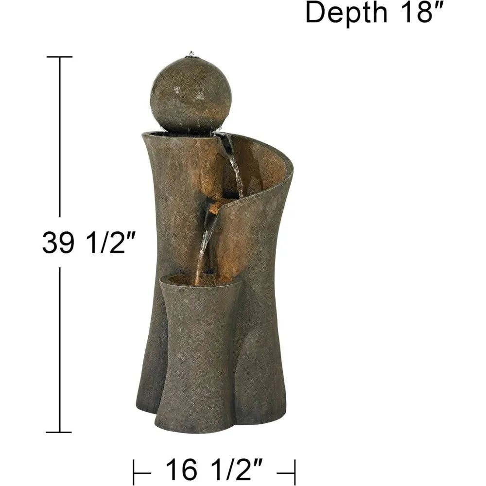 Lixra LED-Illuminated Statue Water Fountain