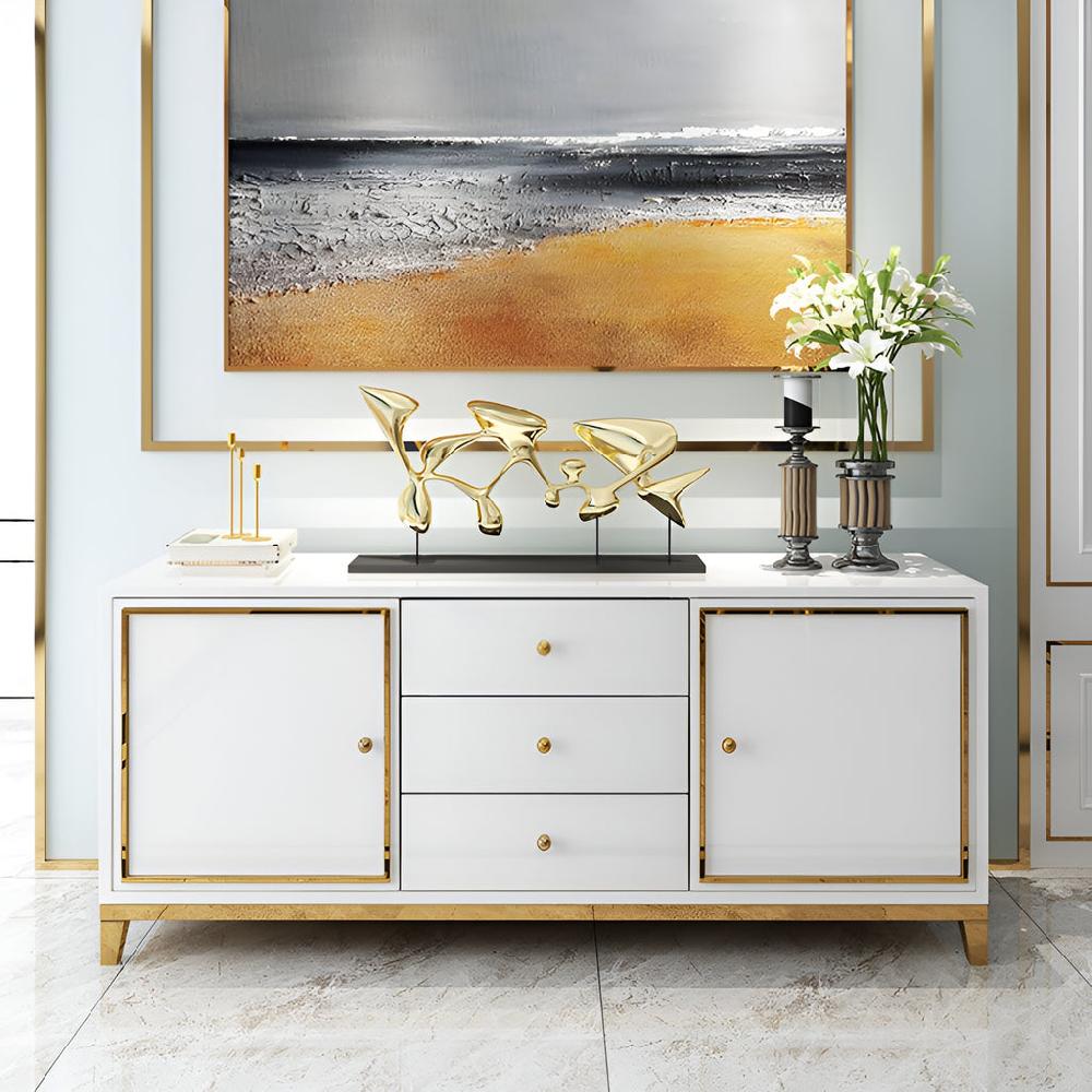 Lixra Light Glossy Wooden Modern Buffet Table