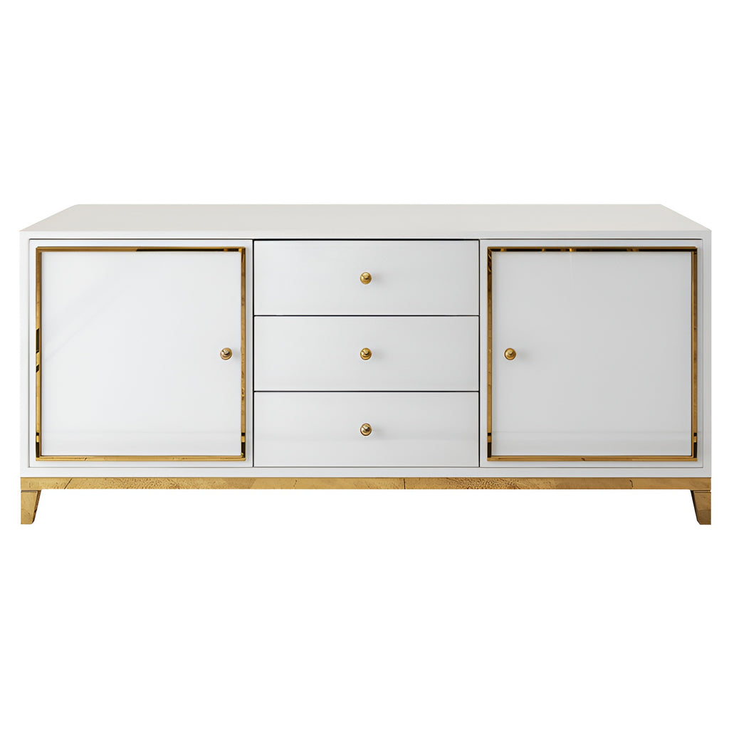 lixra Light Glossy Wooden Modern Buffet Table