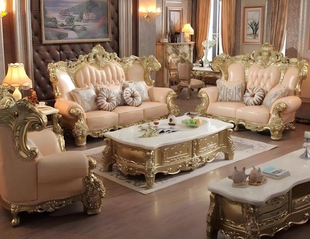 Lixra Liville Aesthetic European Leather Sofa Set