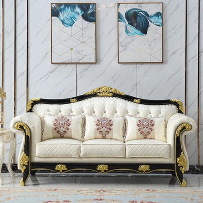 Lixra Liville Elegant European Leather Sofa Set