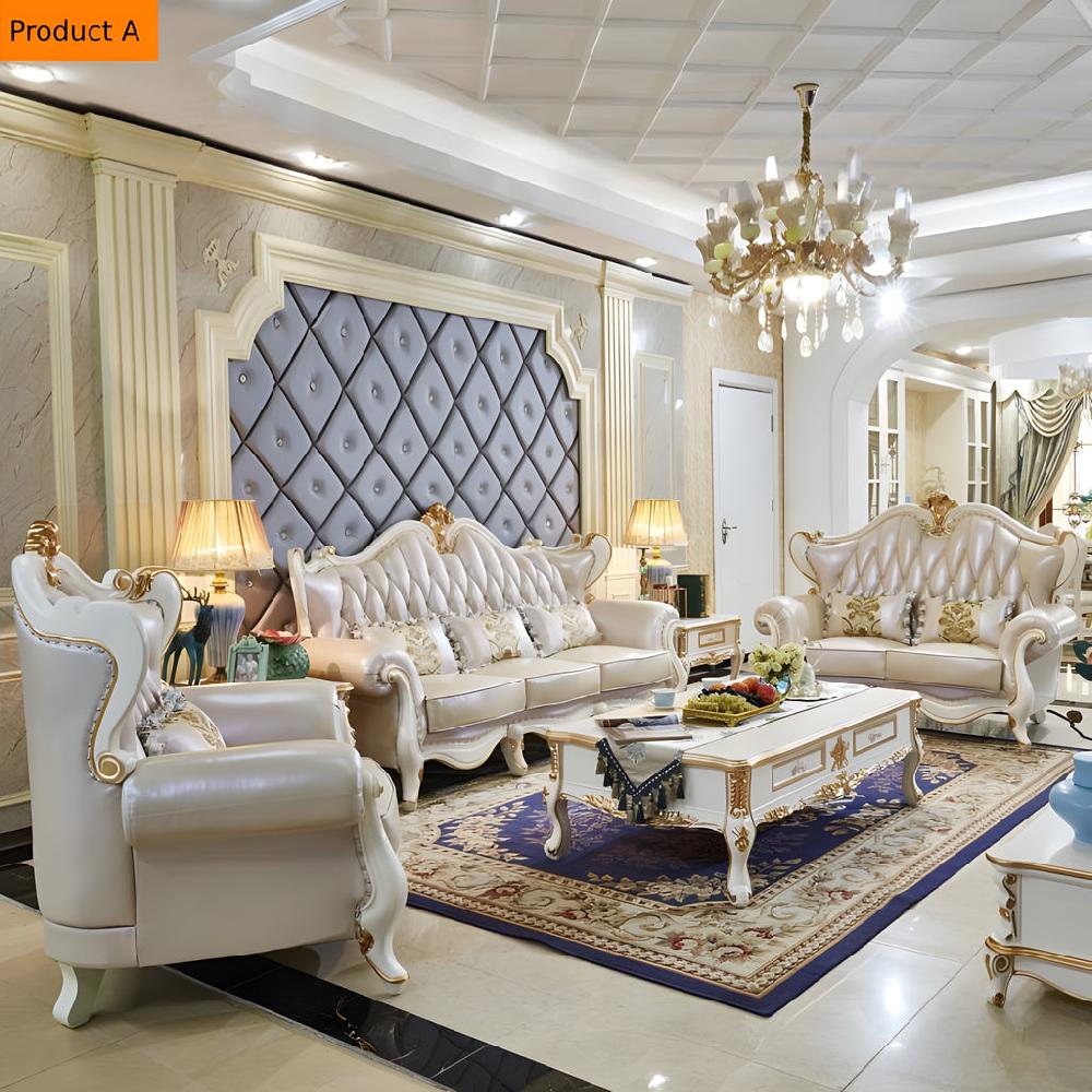 Lixra Liville Leather European Sofa Set Of 3