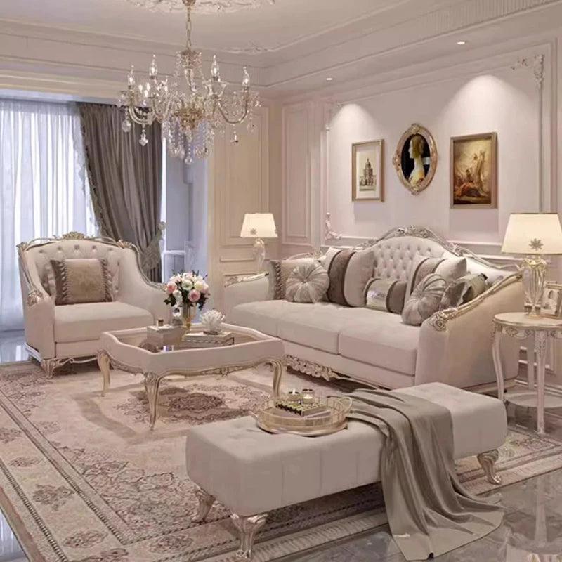 Lixra Liville Tufting Fabric European Sofa Set