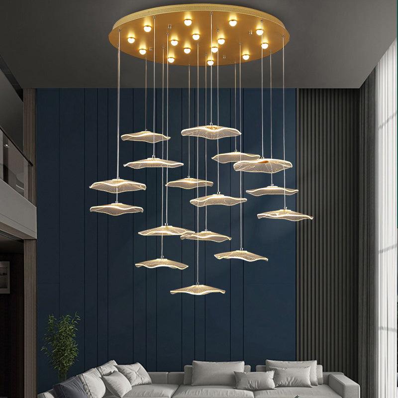 Lixra Lotus Leaf Design Modern Chandelier