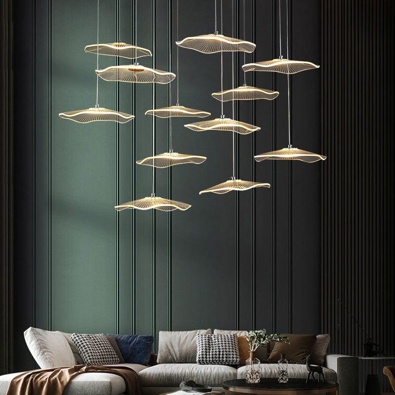 Lixra Lotus Leaf Design Modern Chandelier