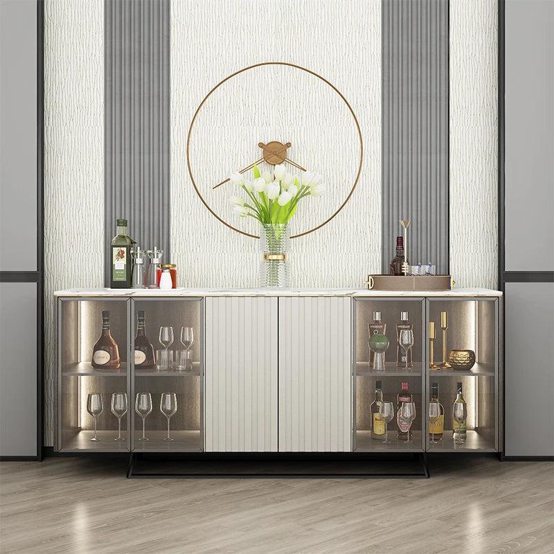 lixra Luxe Marble-Top Buffet Table