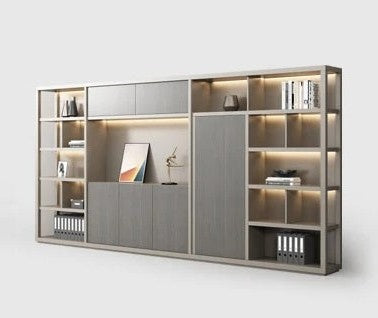 lixra Luxuries Gray Wooden Bookshelves with LED