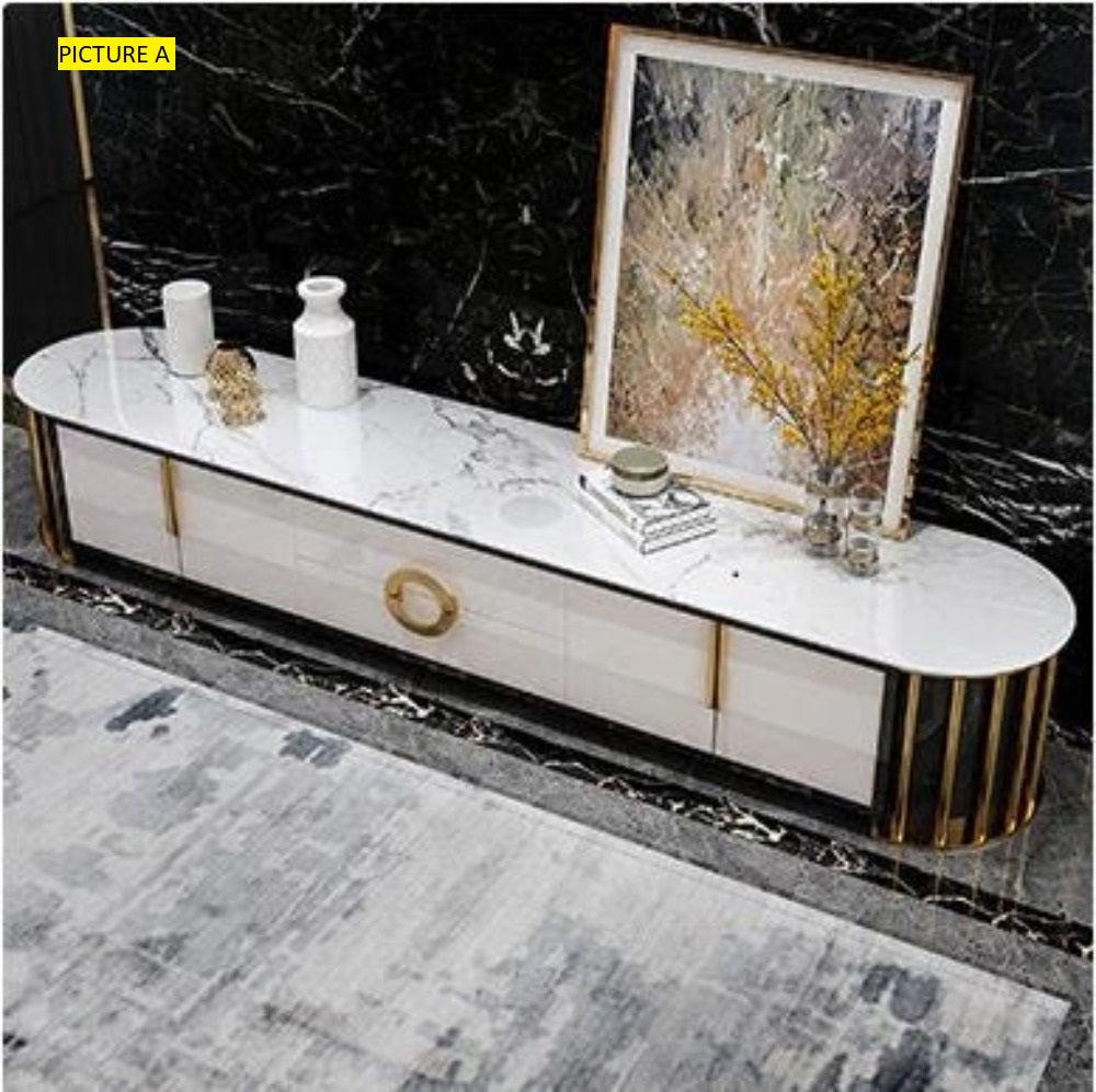 Lixra Luxuries Marble Modern TV Stand