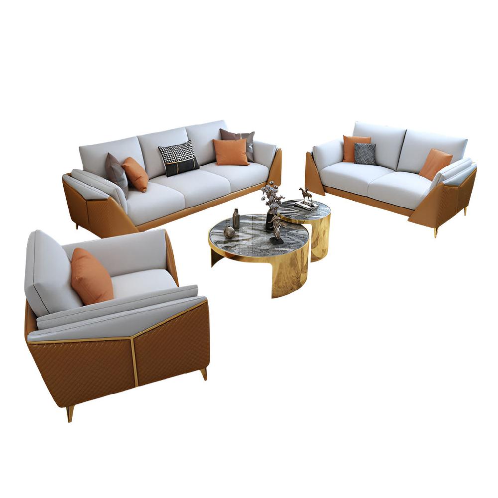 Lixra Luxurious 1-2-3-Seater Leather Sofa Set