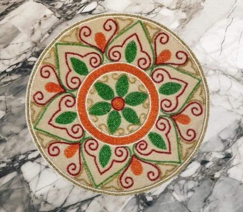 Lixra Luxurious 4-Piece Glass Bead Placemats