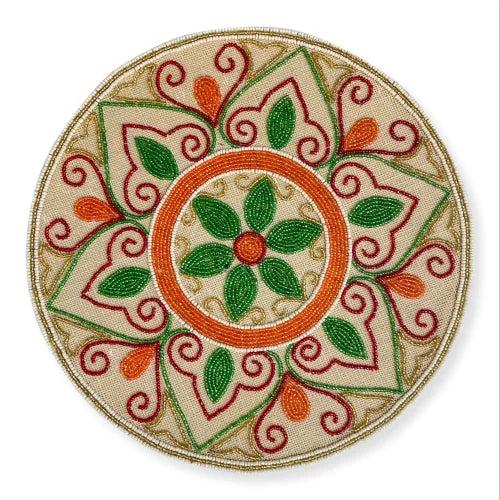 lixra Luxurious 4-Piece Glass Bead Placemats