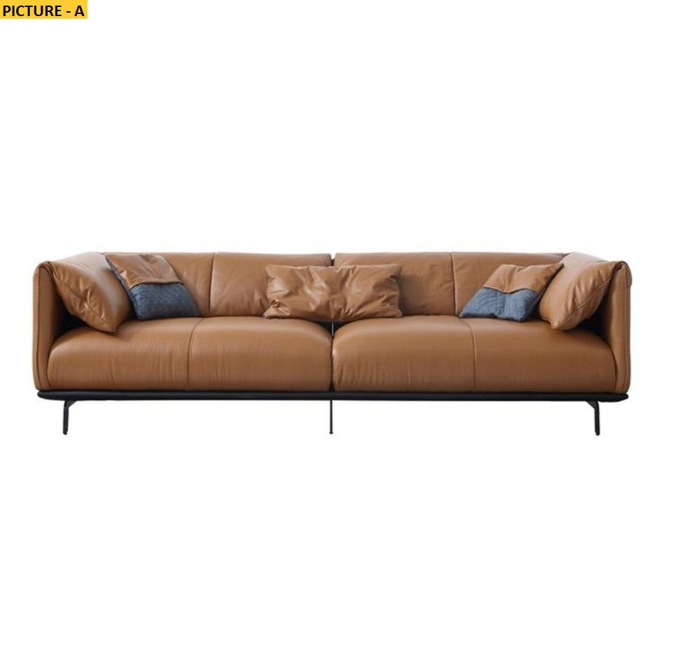 Lixra Luxurious 4-Seater Leather Sofa For Indoors