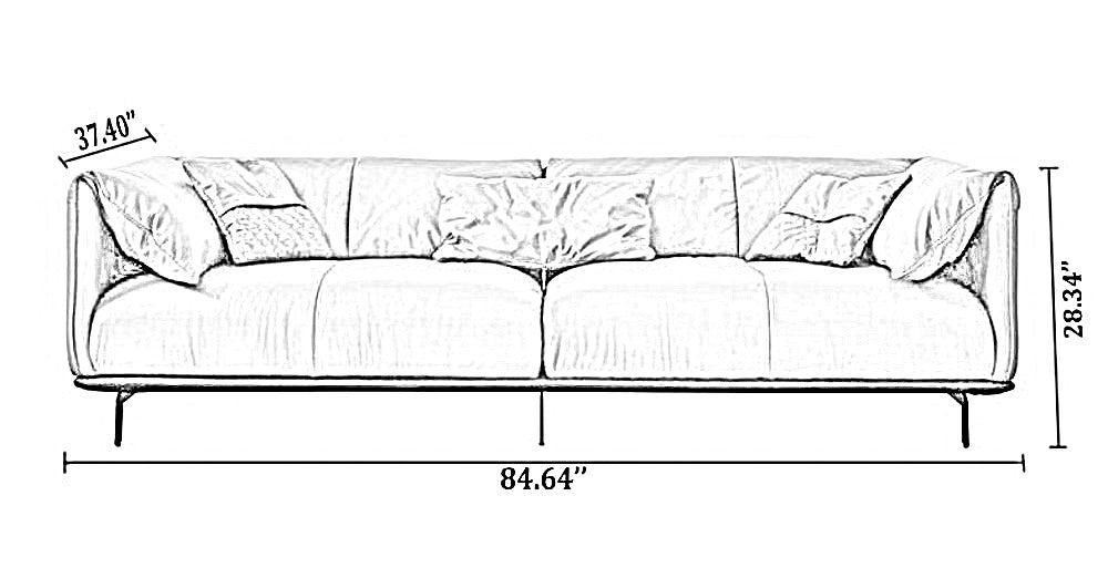 Lixra Luxurious 4-Seater Leather Sofa For Indoors