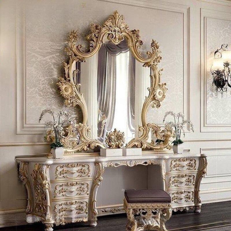 Lixra Luxurious Carved European Dressing Table