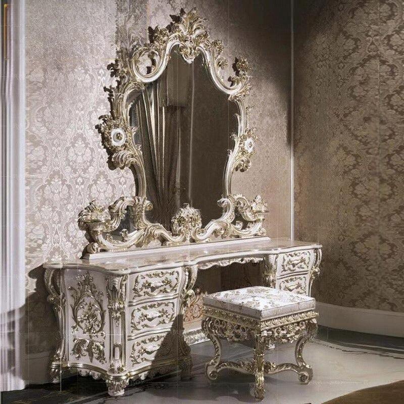 Lixra Luxurious Carved European Dressing Table