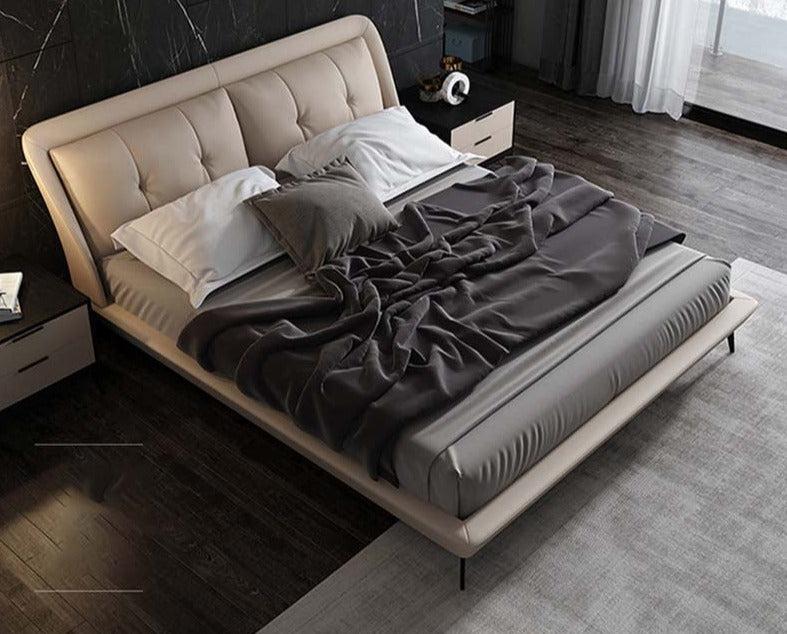 Lixra Luxurious Design Rectangular Leather Bed