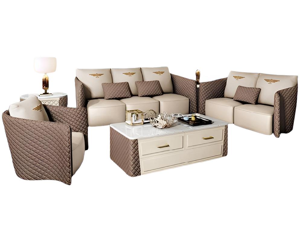 Lixra Luxurious Designed Leather Sofa Set