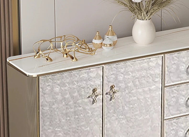 Lixra Luxurious Designed White Buffet Table
