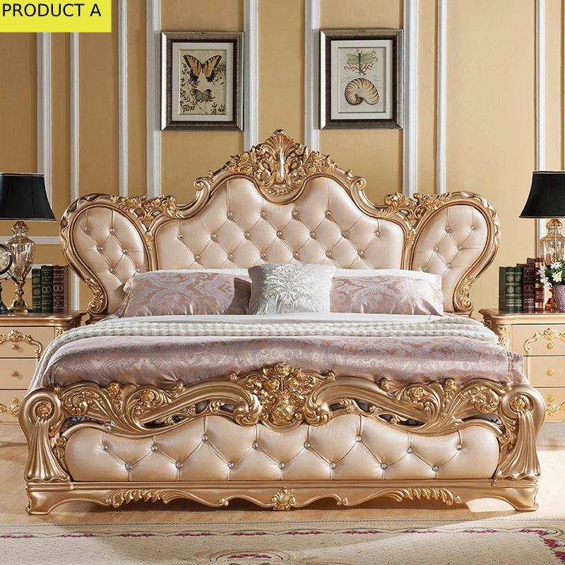 Lixra Luxurious European Tufted Leather Bed