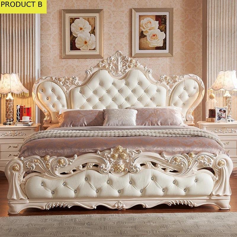 Lixra Luxurious European Tufted Leather Bed