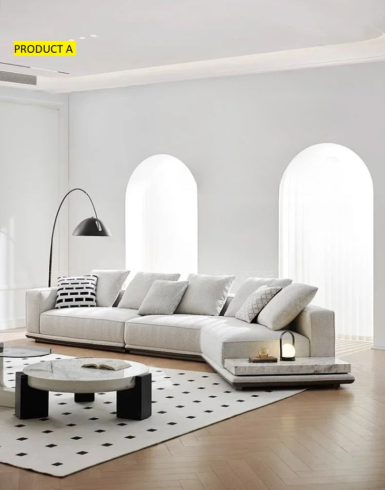Lixra Luxurious Fabric Sectional Sofa Set