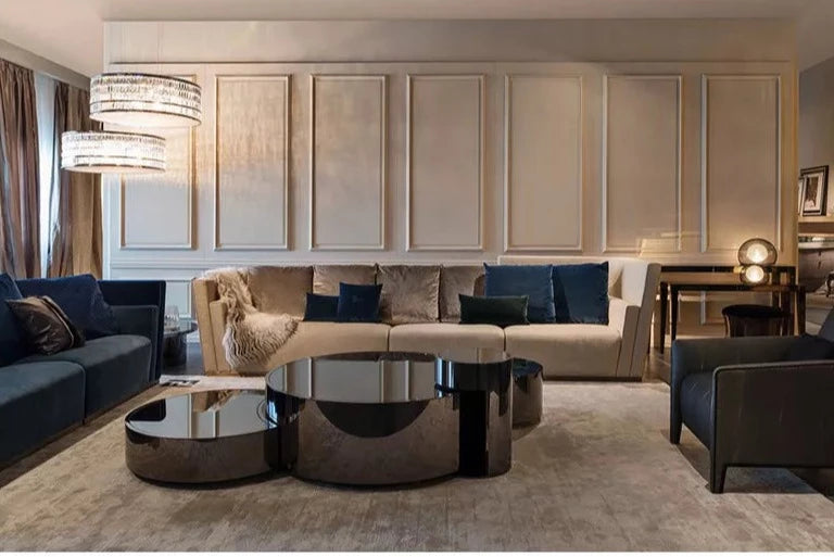 Lixra Luxurious Glass Round Coffee Table