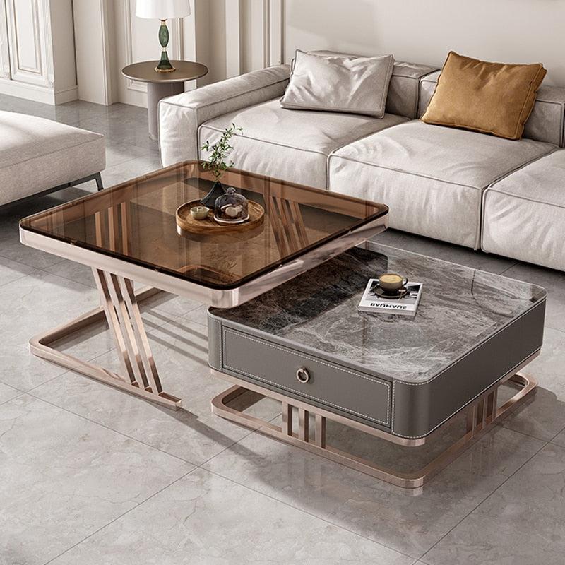 Lixra Luxurious Glossy Finish Coffee Table