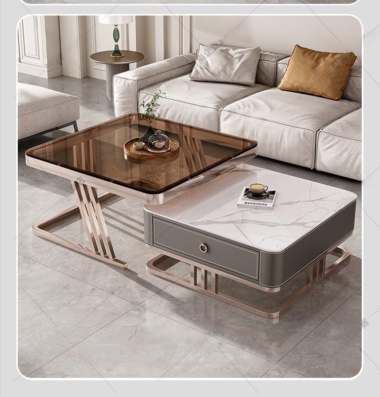Lixra Luxurious Glossy Finish Coffee Table