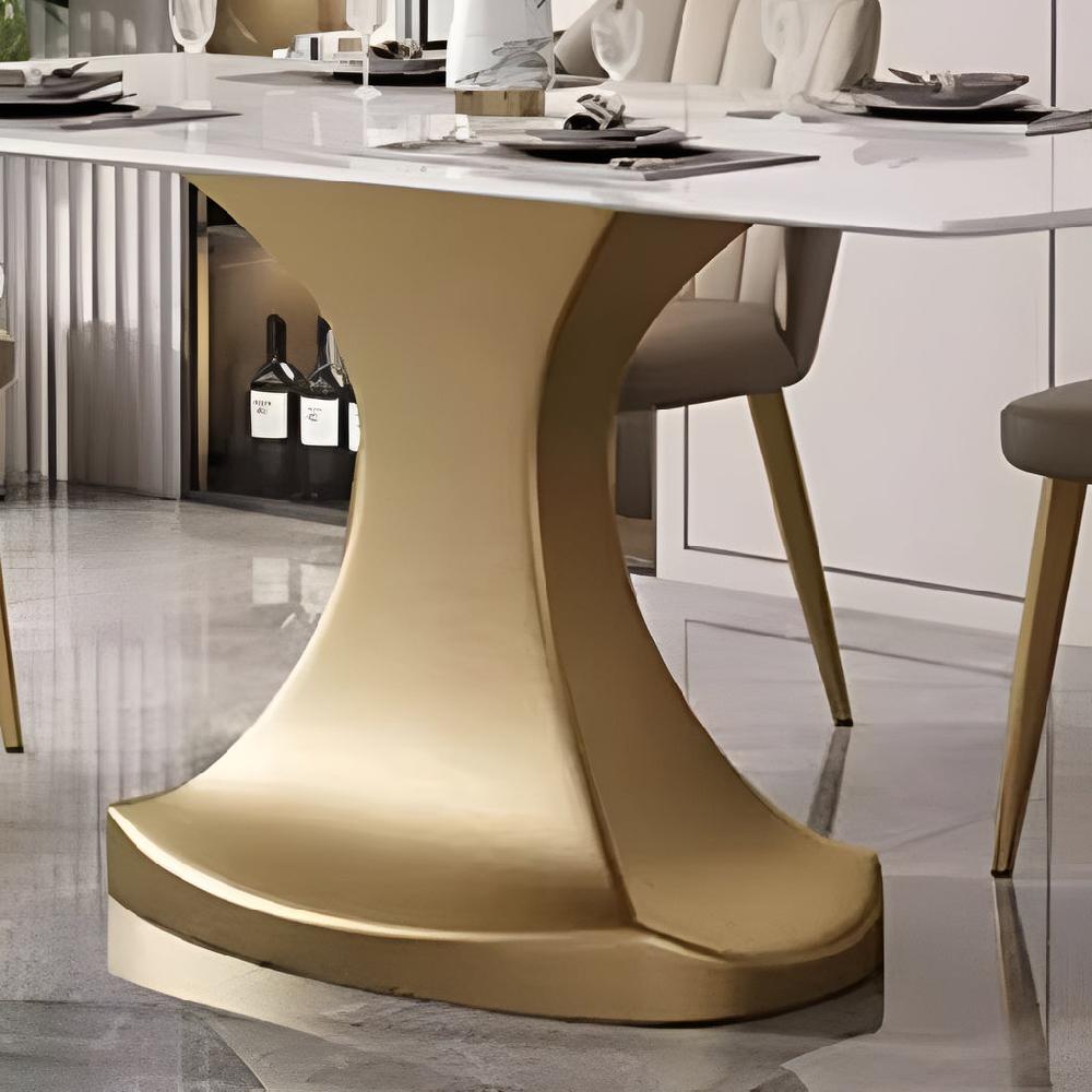Lixra Luxurious Glossy Marble Dining Table