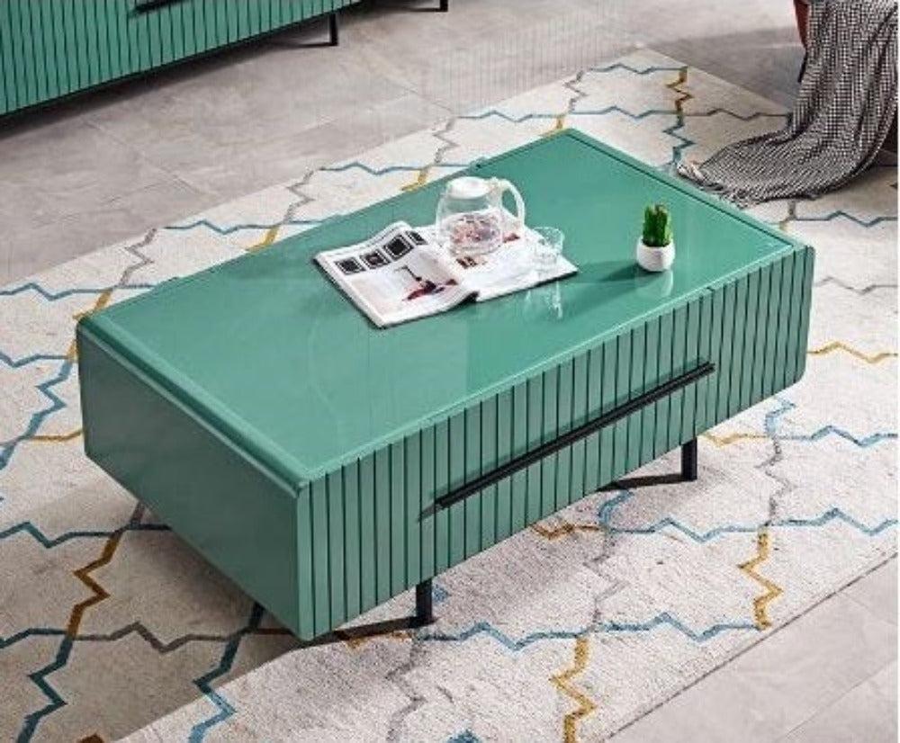 Lixra Luxurious Glossy Wooden Coffee Table