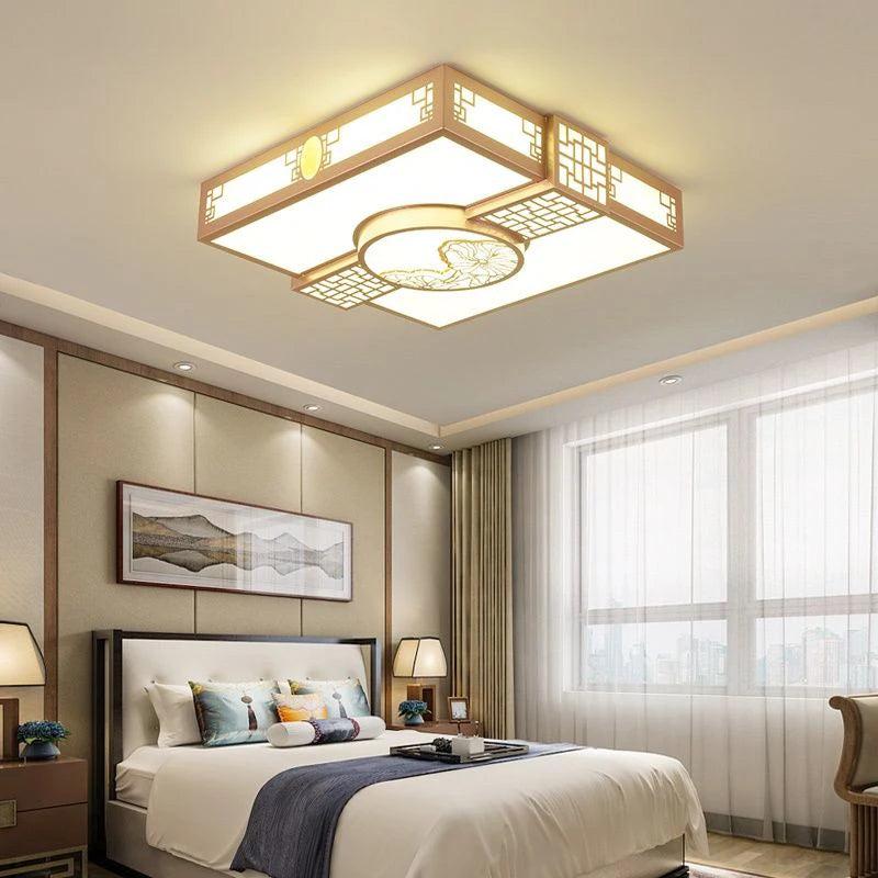Lixra Luxurious Gold Square LED Ceiling Light