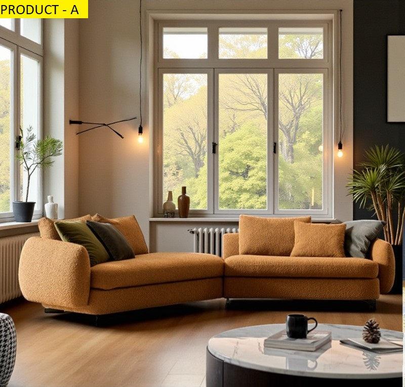 Lixra Luxurious L-Shaped Indoor Fabric Sofa