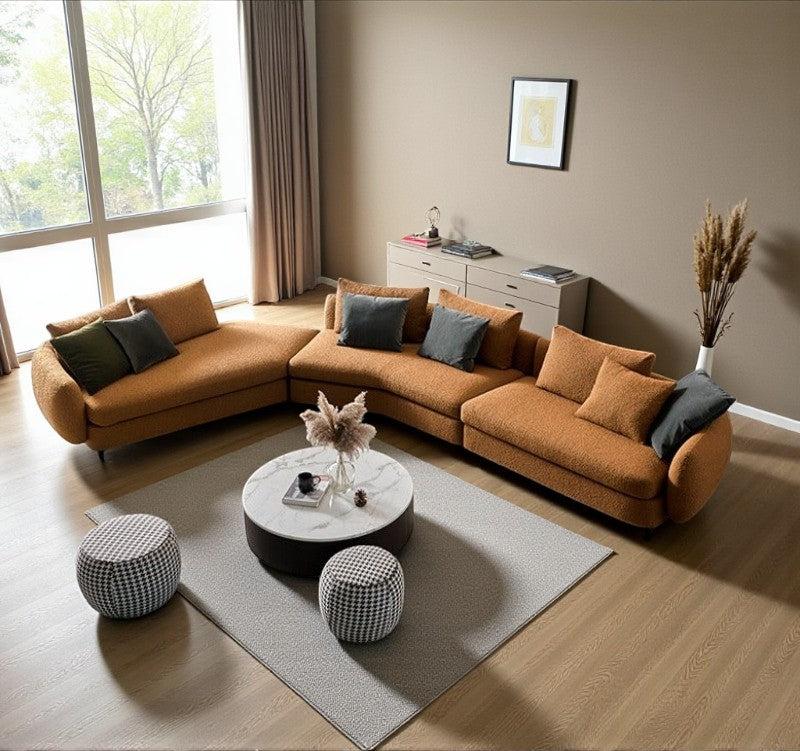 Lixra Luxurious L-Shaped Indoor Fabric Sofa