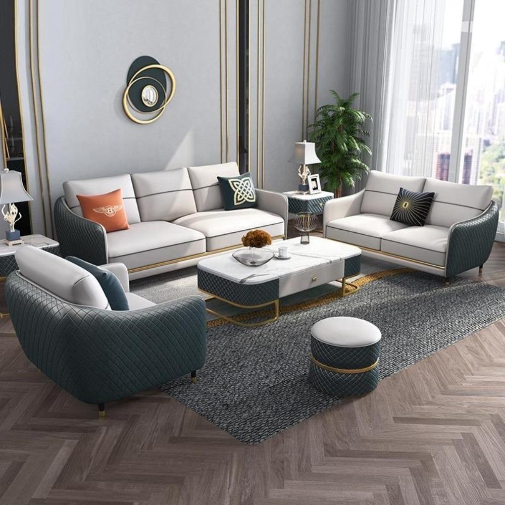 Lixra Luxurious Leather Upholstery Sofa Set