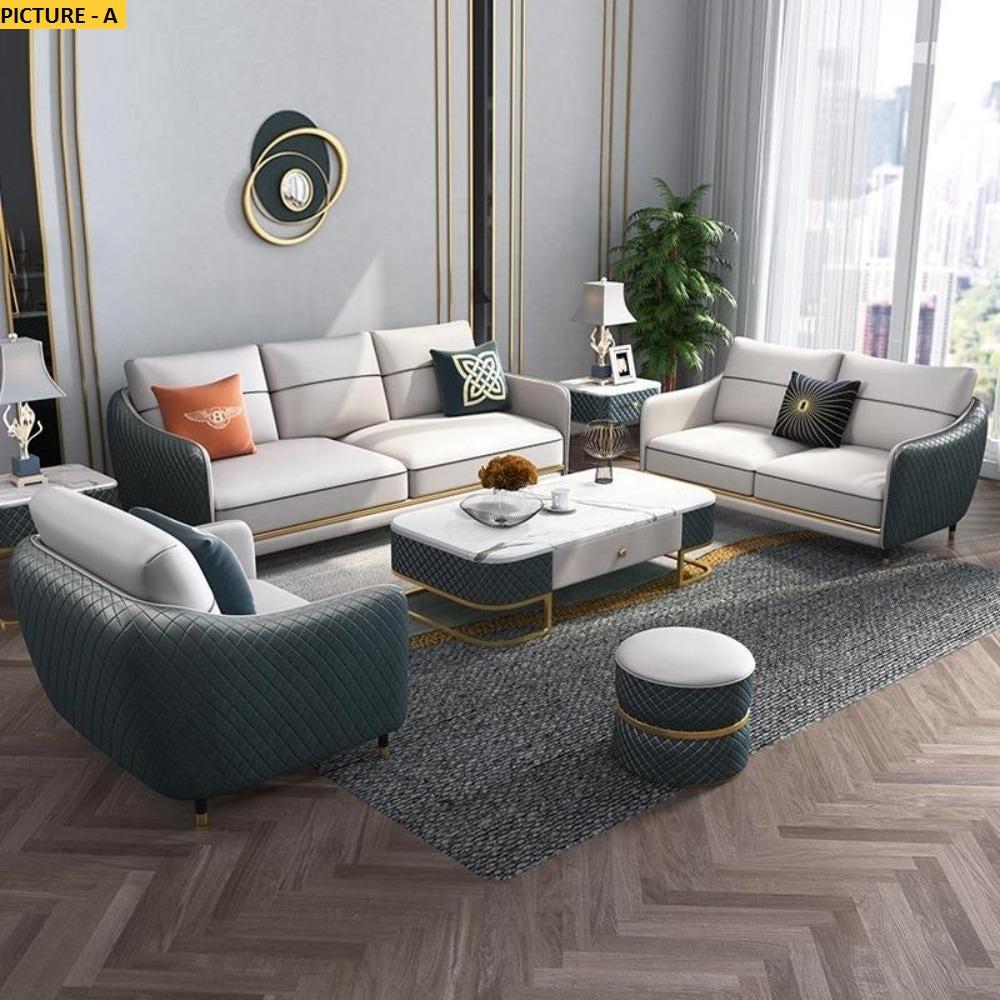 Lixra Luxurious Leather Upholstery Sofa Set