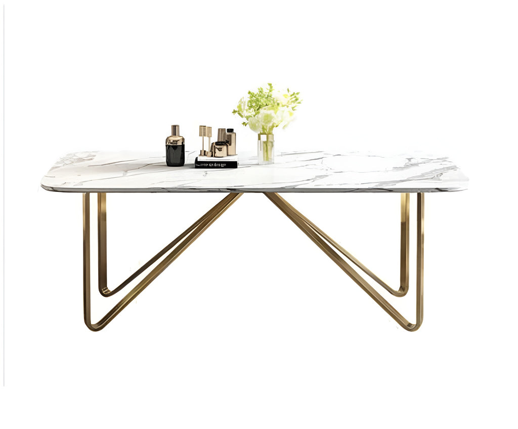 lixra Luxurious Marble Rectangular Dining Table