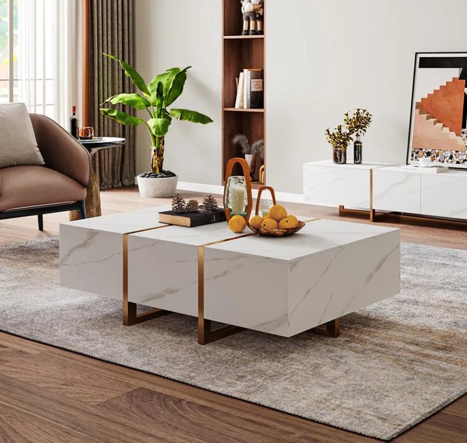 Lixra Luxurious Marble Top Coffee Table